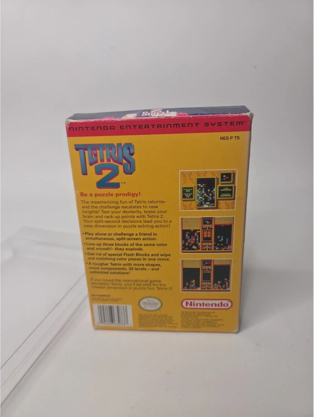 Tetris 2 Nintendo NES 1993 Holder Box Game Poster Manual Book COMPLETE